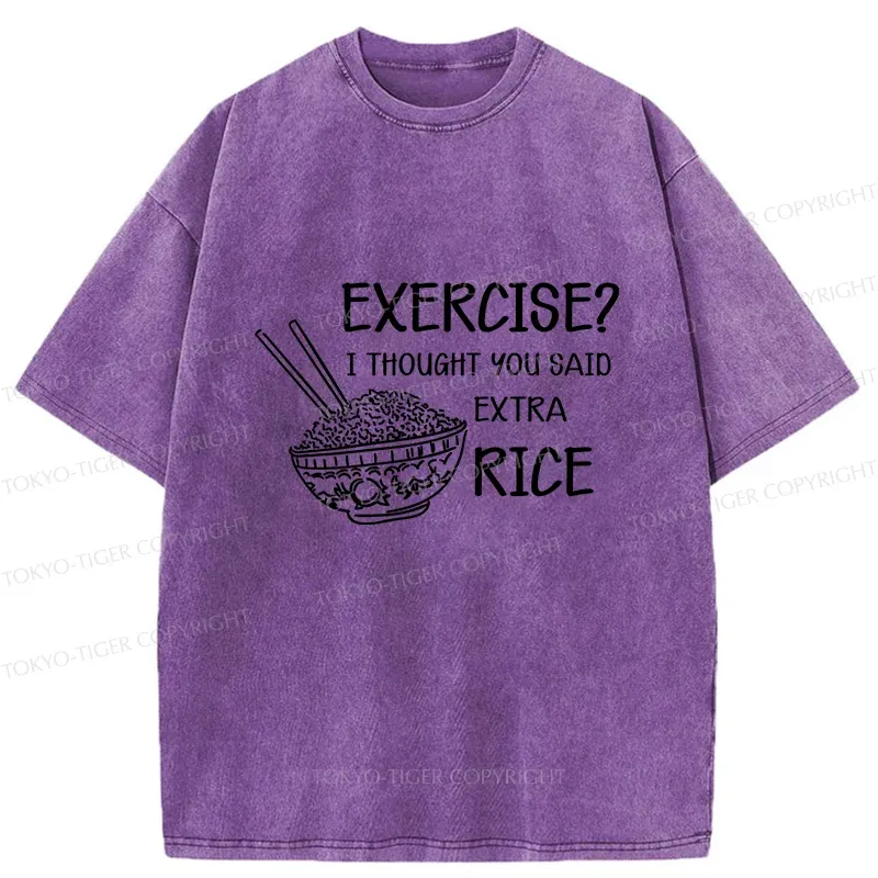 Tokyo-Tiger Exercise Or Extra Rice Washed T-Shirt