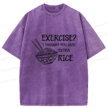 Tokyo-Tiger Exercise Or Extra Rice Washed T-Shirt