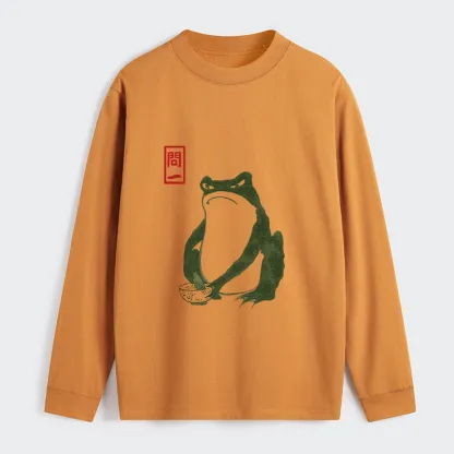 Tokyo-Tiger Woodblock Print Frog Classic Long Sleeve T-Shirt