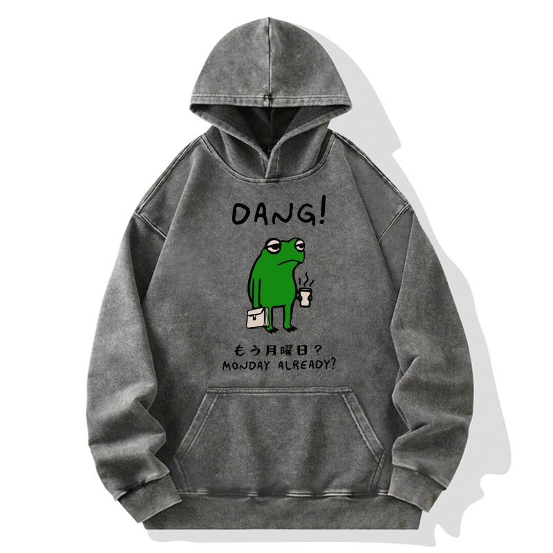 Tokyo-Tiger Is It Already Monday Washed Hoodie