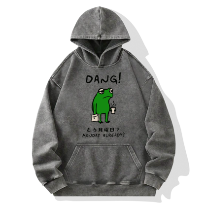 Tokyo-Tiger Is It Already Monday Washed Hoodie
