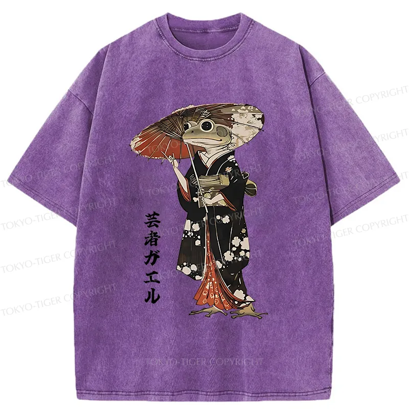 Tokyo-Tiger Geisha Frog Washed T-Shirt