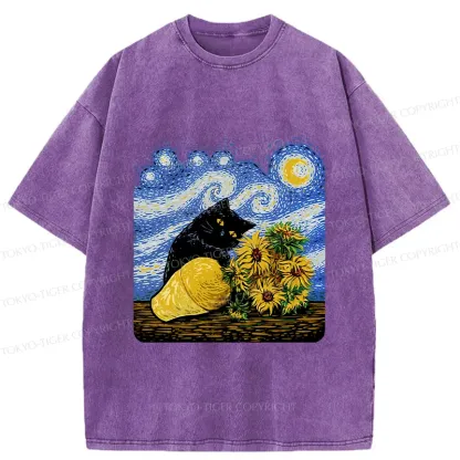 Tokyo-Tiger Cat Knocked Over The Vase Washed T-Shirt