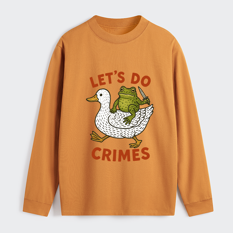 Tokyo-Tiger Frog Ready To Commit Crime Long Sleeve T-Shirt