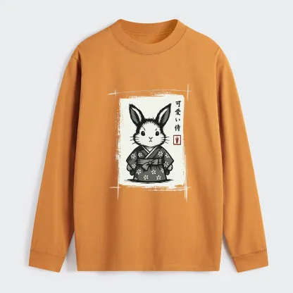 Tokyo-Tiger Woodcut Bunny Classic Long Sleeve T-Shirt