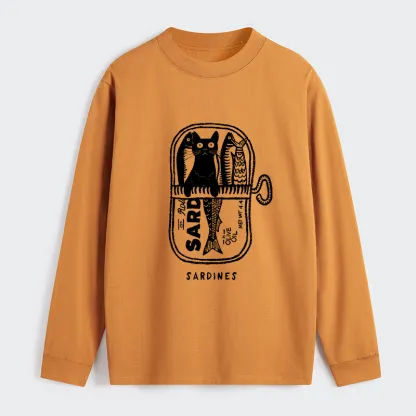 Tokyo-Tiger Cat Hiding In A Sardine Can Classic Long Sleeve T-Shirt