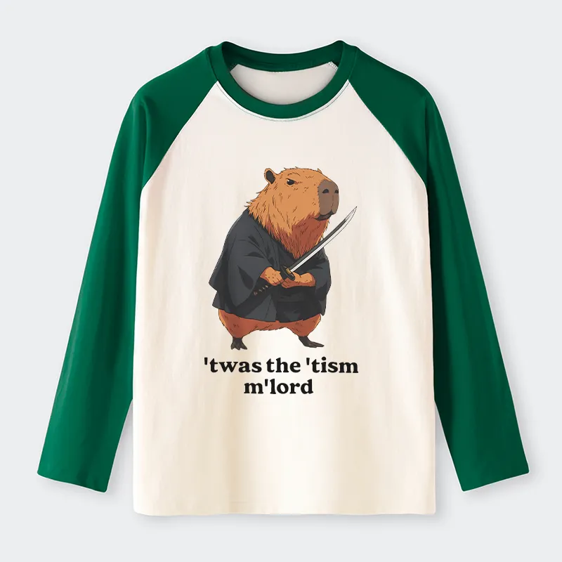 Tokyo-Tiger Focused Samurai Capybara long sleeve T-shirt