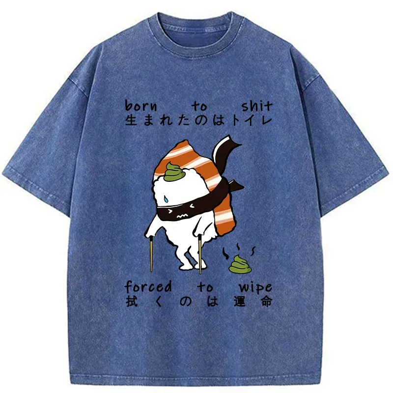 Tokyo-Tiger Sushi Forced To Wipe Washed T-Shirt
