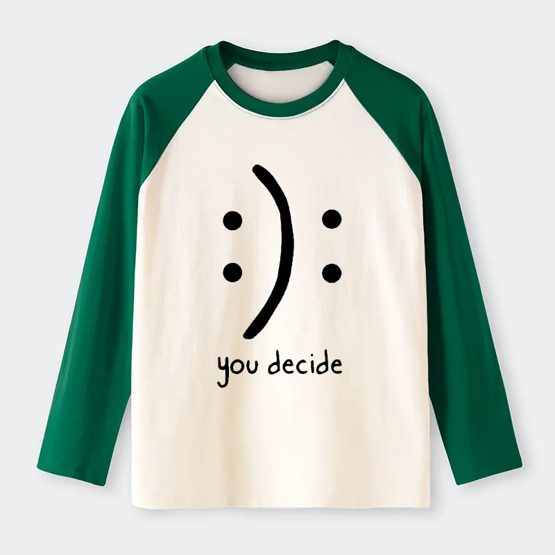 Tokyo-Tiger Laugh Or Sad Raglan Long Sleeve T-shirt