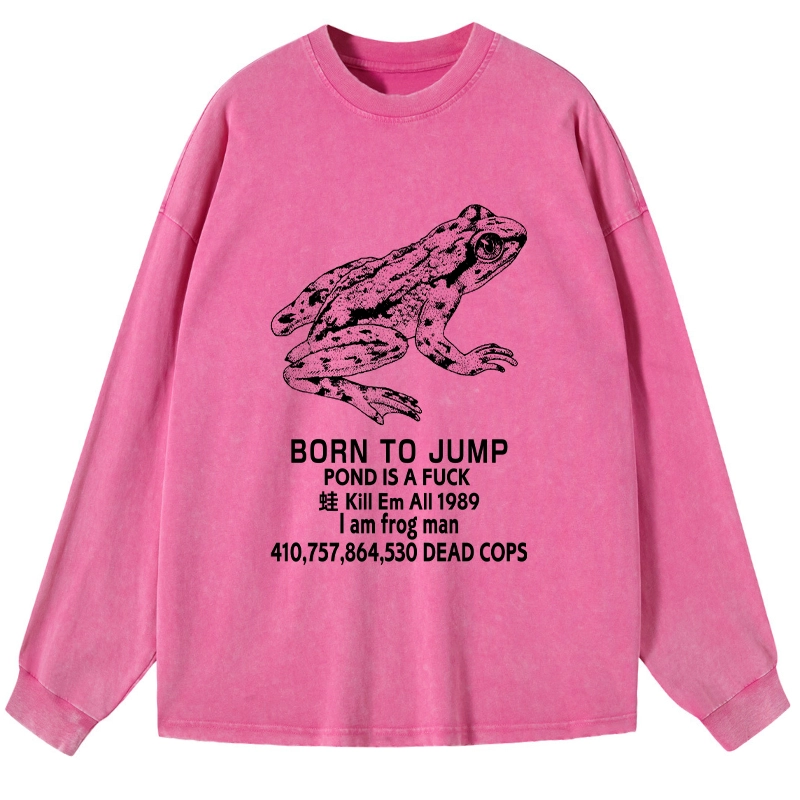 Tokyo-Tiger Born To Jump Washed Long Sleeve T-Shirt