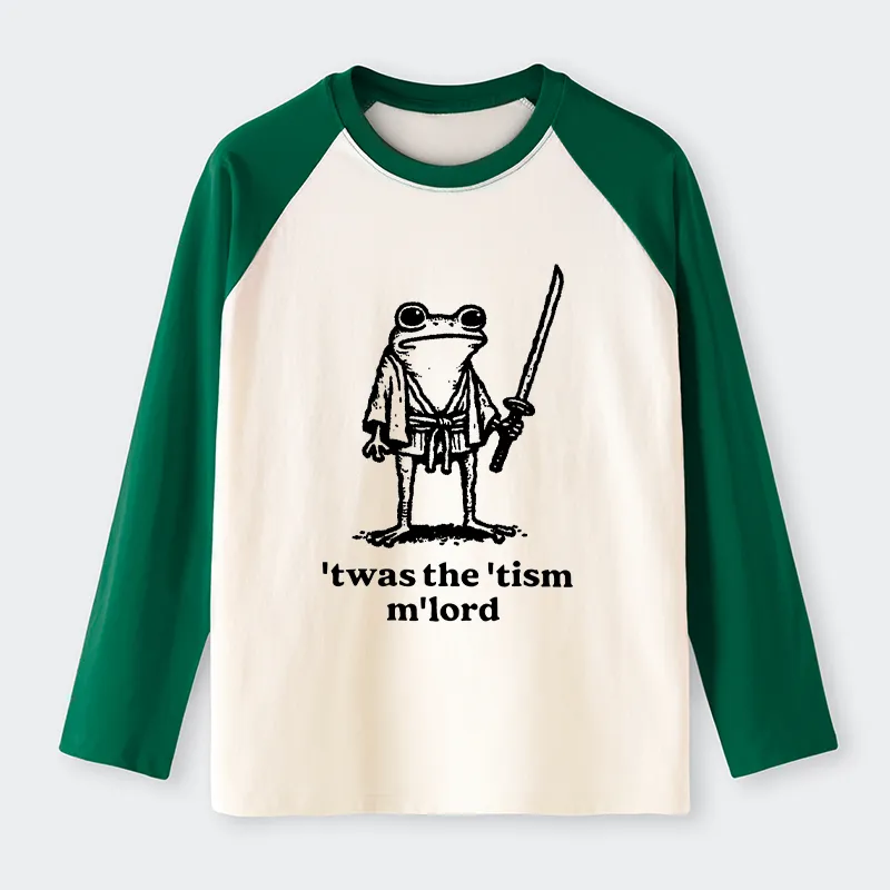 Tokyo-Tiger Focused Samurai Frog Raglan Long Sleeve T-shirt
