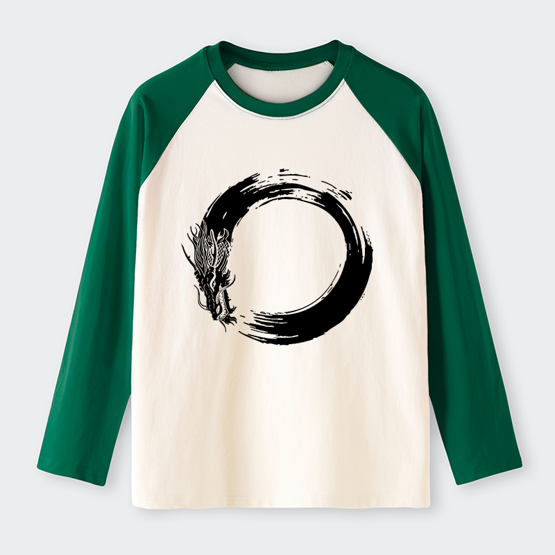 Tokyo-Tiger Dragon's Circle Raglan Long Sleeve T-shirt