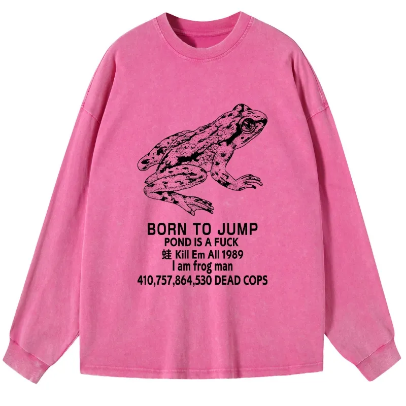 Tokyo-Tiger Born To Jump Washed Long Sleeve T-Shirt Sale