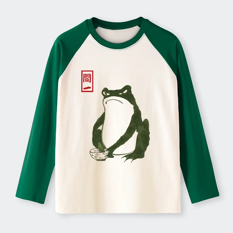 Tokyo-Tiger Hokkaido Wave Japan Raglan Long Sleeve T-shirt