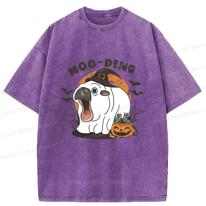 Tokyo-Tiger Halloween Moo Deng Washed T-Shirt
