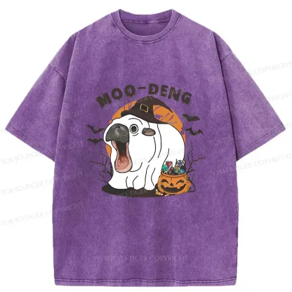 Tokyo-Tiger Halloween Moo Deng Washed T-Shirt