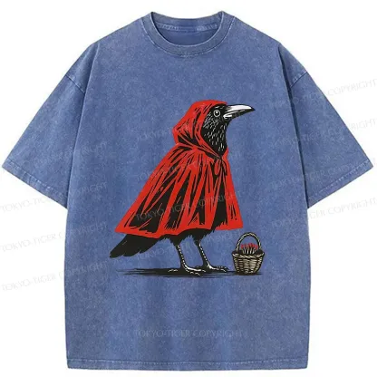 Tokyo-Tiger Crow Selling Matches Washed T-Shirt