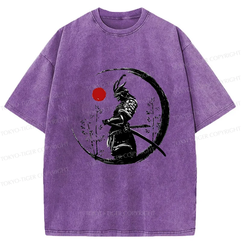 Tokyo-Tiger Bamboo Forest Samurai Washed T-Shirt