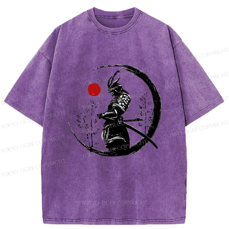 Tokyo-Tiger Bamboo Forest Samurai Washed T-Shirt