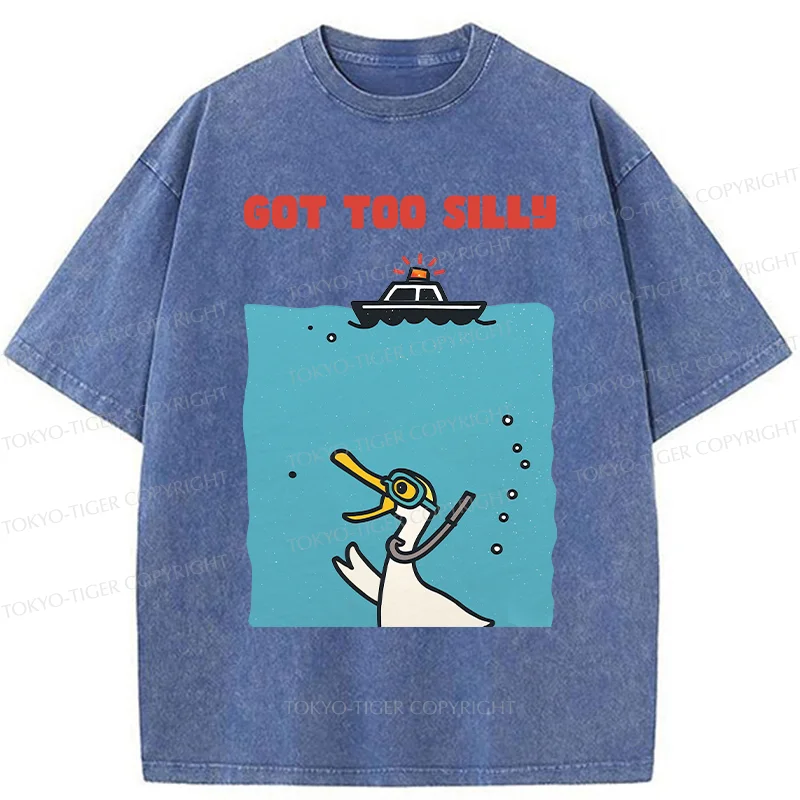 Tokyo-Tiger Diving Goose Washed T-Shirt