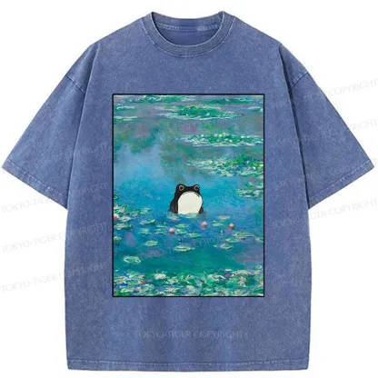 Tokyo-Tiger Frog In The Pond Washed T-Shirt