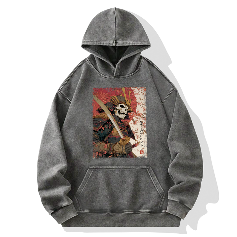 Tokyo-Tiger Samurai Under The Sakura Washed Hoodie
