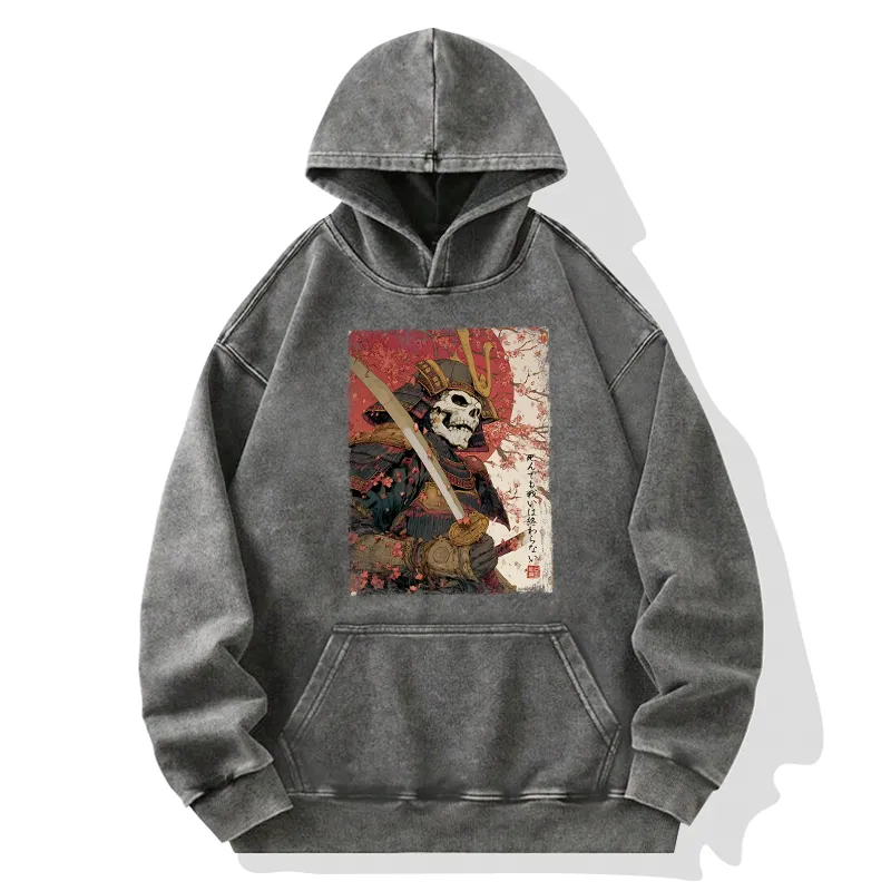 Tokyo-Tiger Samurai Under The Sakura Washed Hoodie