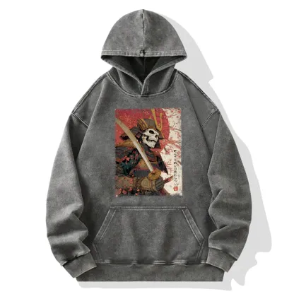 Tokyo-Tiger Samurai Under The Sakura Washed Hoodie