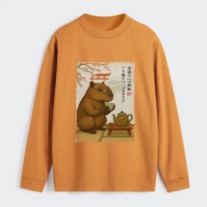 Tokyo-Tiger Japanese Zen Kanji Long Sleeve T-Shirt