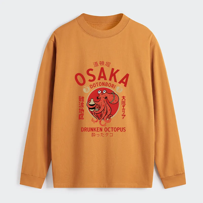 Tokyo-Tiger Drunken Octopus Japan Classic Long Sleeve T-Shirt