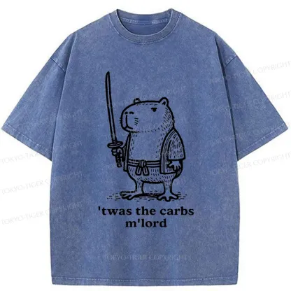 Tokyo-Tiger Obese Capybara Washed T-Shirt
