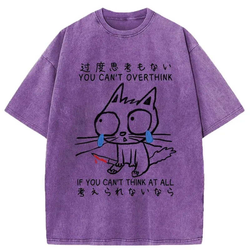 Tokyo-Tiger Cat With Bad Memory Washed T-Shirt