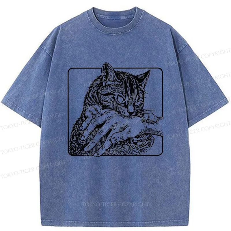 Tokyo-Tiger Vicious Cat Washed T-Shirt Sale