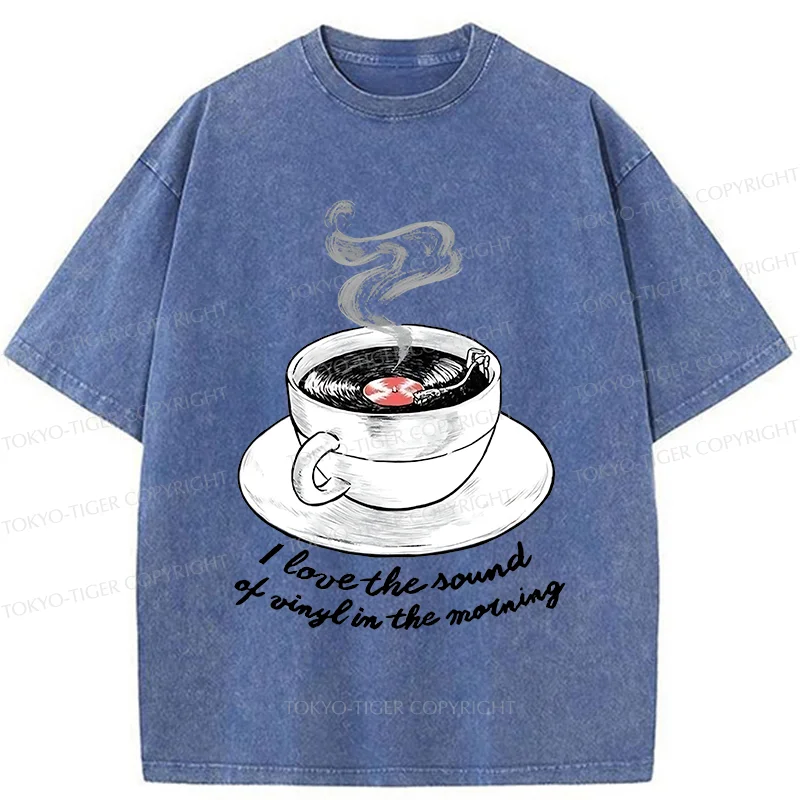 Tokyo-Tiger Coffee Records Washed T-Shirt