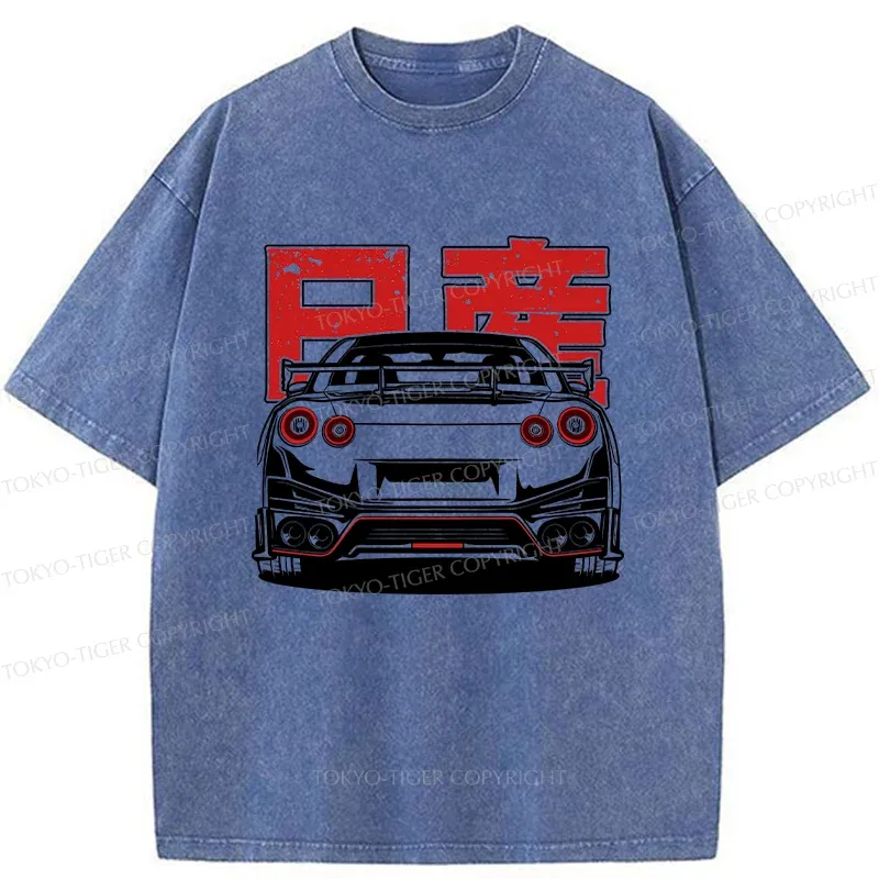 Tokyo-Tiger Japanese Classic Racing Washed T-Shirt