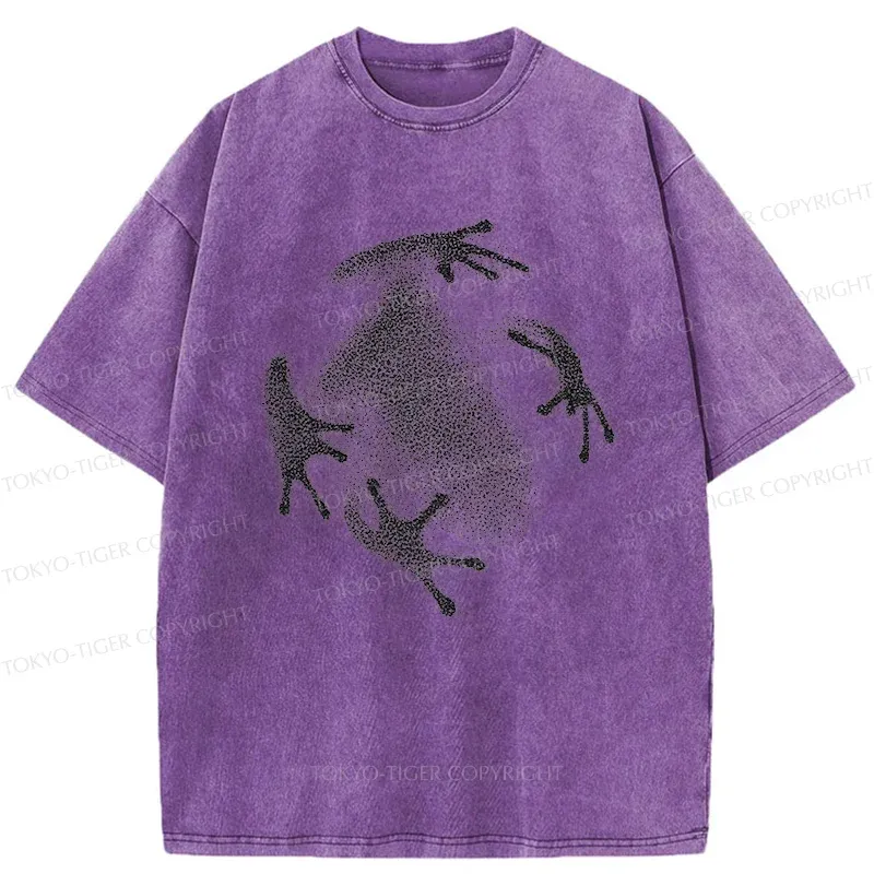 Tokyo-Tiger Ink Painting Of Frog Washed T-Shirt