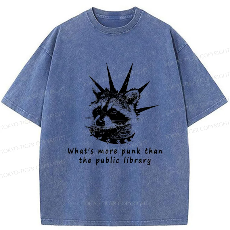 Tokyo-Tiger Punk Raccoon Washed T-Shirt