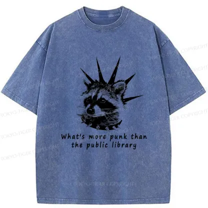 Tokyo-Tiger Punk Raccoon Washed T-Shirt