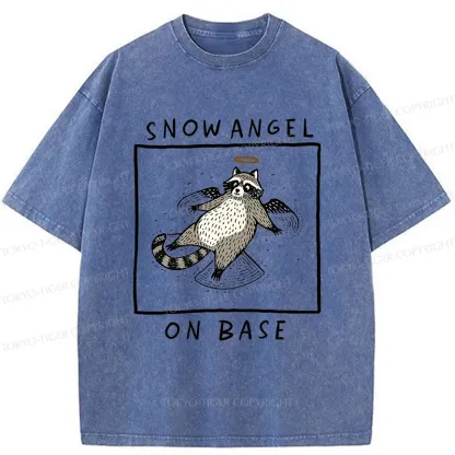 Tokyo-Tiger Raccoon Angel Washed T-Shirt