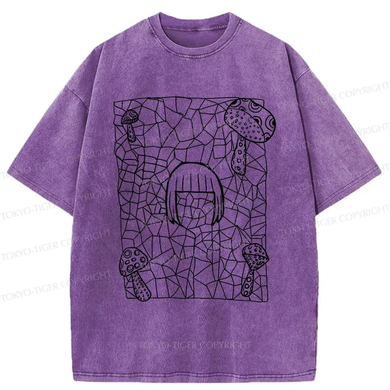 Tokyo-Tiger Mushrooms And Artist Washed T-Shirt