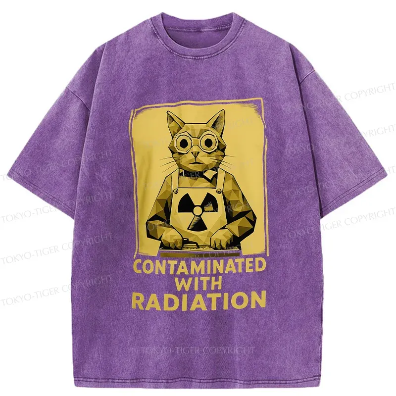 Tokyo-Tiger Mutant Cat Washed T-Shirt