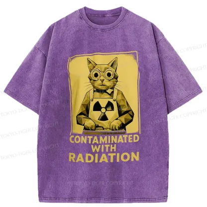 Tokyo-Tiger Mutant Cat Washed T-Shirt