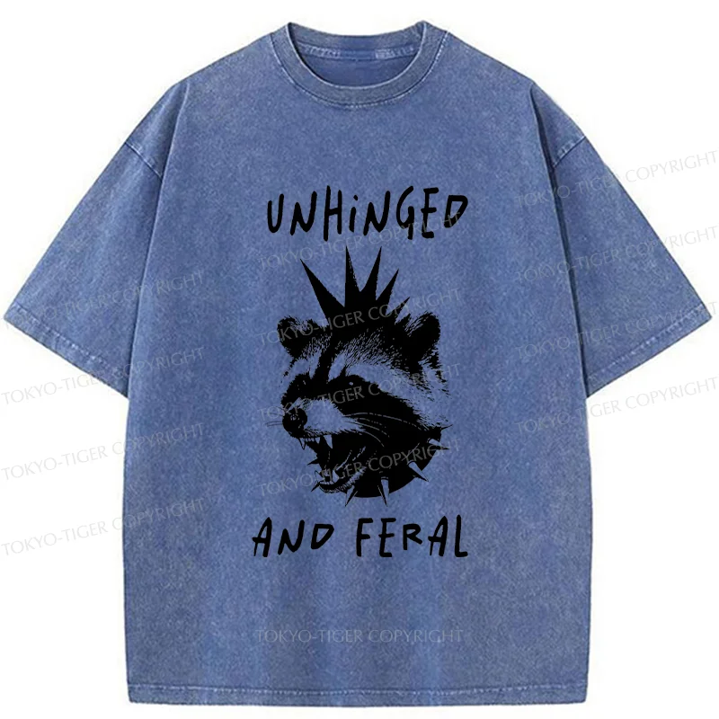 Tokyo-Tiger Wild Rock Raccoon Washed T-Shirt