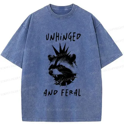 Tokyo-Tiger Wild Rock Raccoon Washed T-Shirt