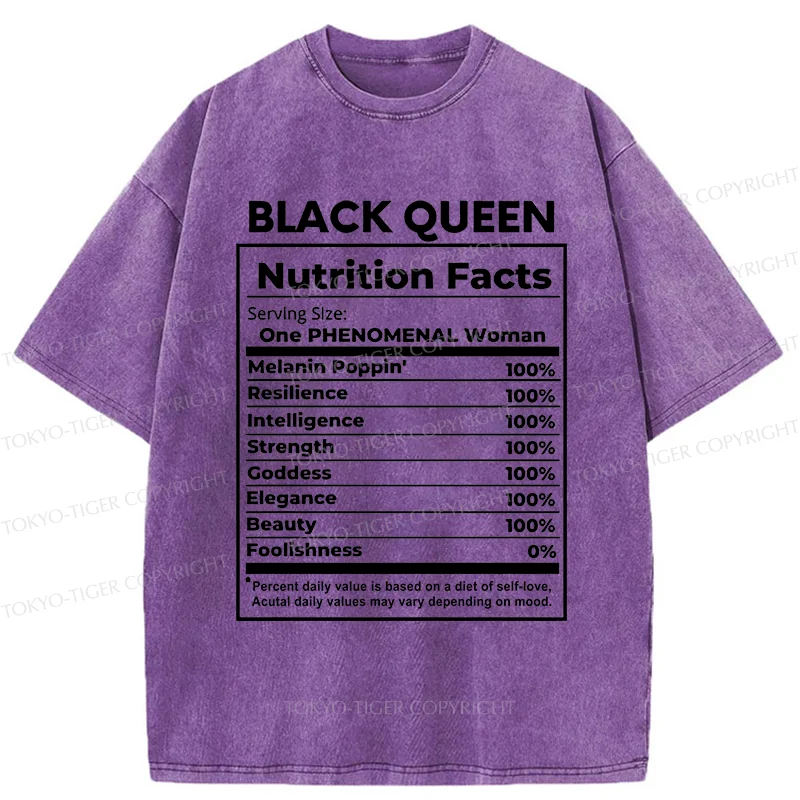 Tokyo-Tiger Queen Ingredients Washed T-Shirt