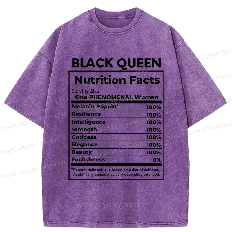 Tokyo-Tiger Queen Ingredients Washed T-Shirt