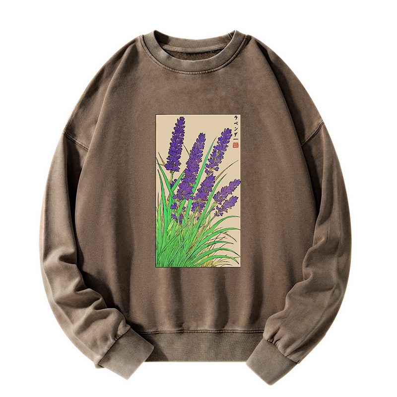 Tokyo-Tiger Japanese Lavender Washed Sweatshirt
