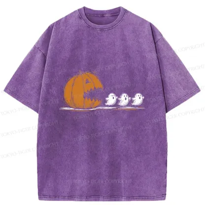 Tokyo-Tiger Halloween Game Washed T-Shirt