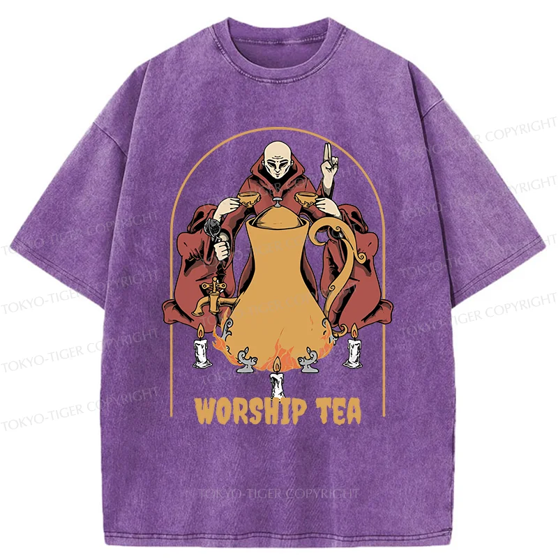 Tokyo-Tiger Tea Ceremony Washed T-Shirt