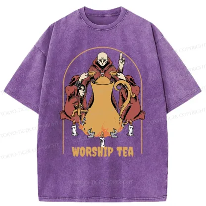 Tokyo-Tiger Tea Ceremony Washed T-Shirt